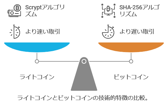 ライトコインとビットコインの技術的特徴の比較