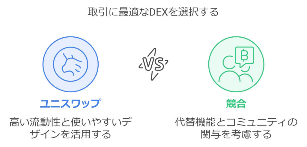 取引に最適なDEXを選択する