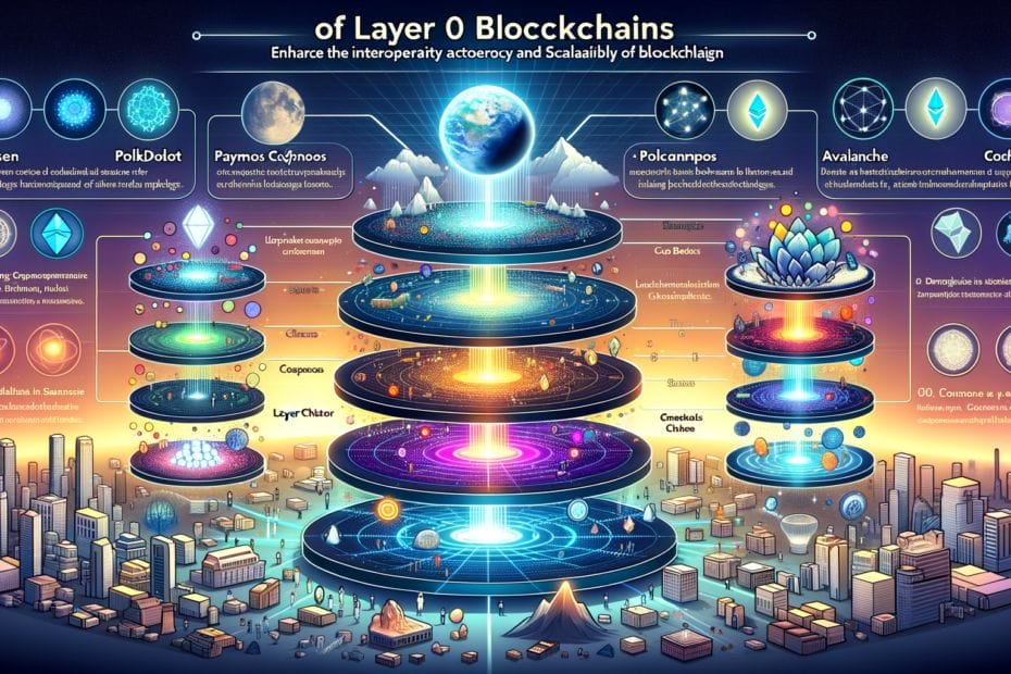 ブロックチェーンの相互運用性とスケーラビリティを向上させるレイヤー0ブロックチェーンについて解説します。Polkadot、Cosmos、Avalancheなどの主要なレイヤー0プロジェクトや、その将来性と課題について分かりやすく説明しています。