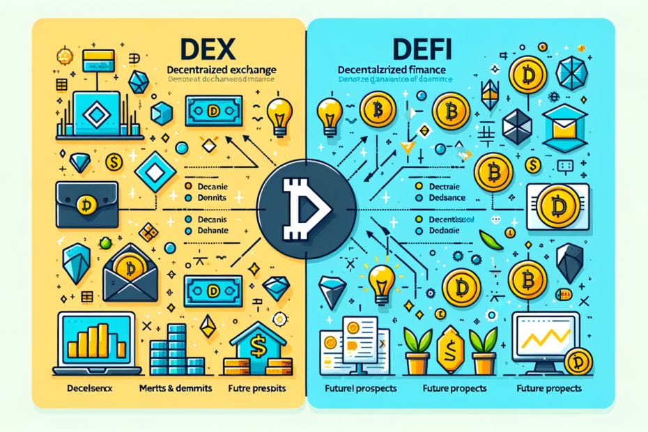 DEX（分散型取引所）とDeFi（分散型金融）の違いを分かりやすく解説しています。それぞれのメリット・デメリット、将来展望、最新トレンドなどを紹介します。