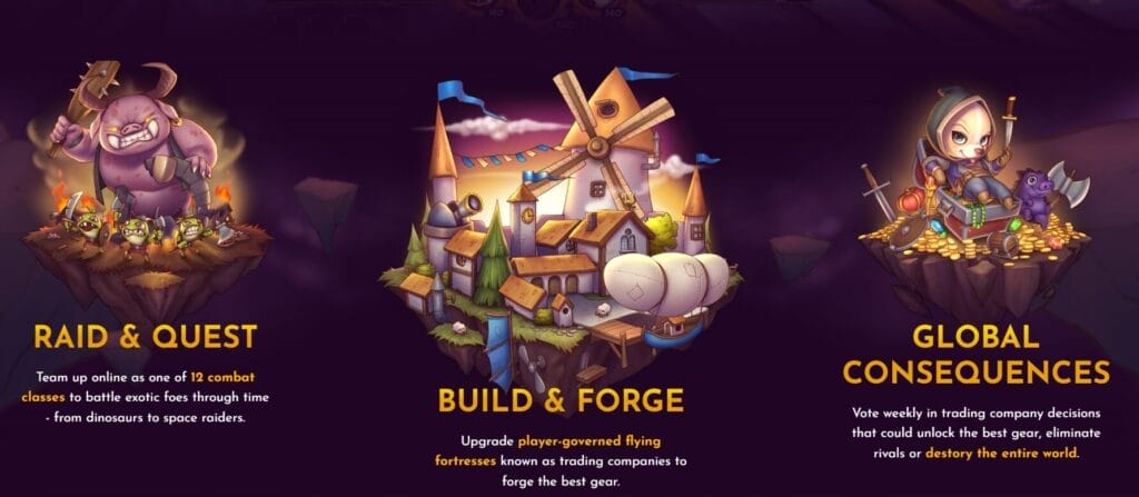 「ChronoForge」は、Minted Loot Studiosというオーストラリア拠点の開発企業が中心となり制作しているPlay to Earn型のアクションRPGです。