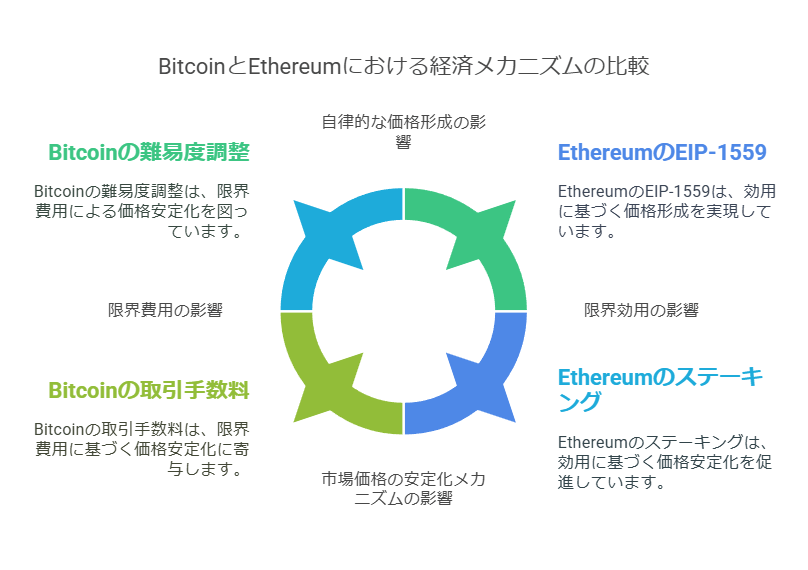 BitcoinとEthereumにおける経済メカニズムの比較